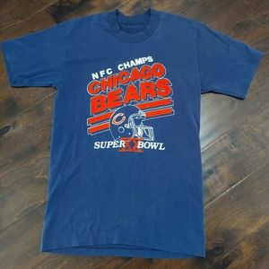 Chicago Bears Shirt 80's vintage Super Bowl adult size Small tee shirt
